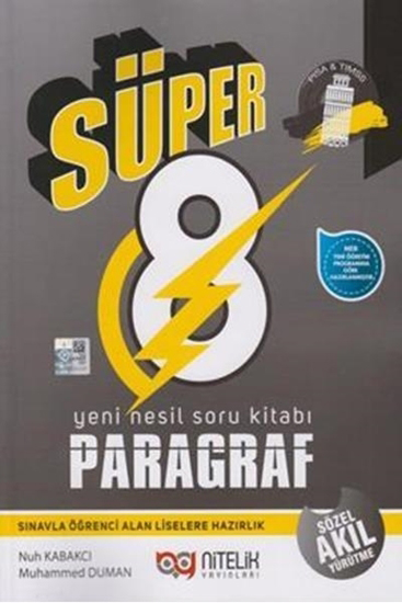 Süper 8. Sınıf Yeni Nesil Paragraf Soru Kitabı kapak görseli